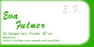 eva fulmer business card